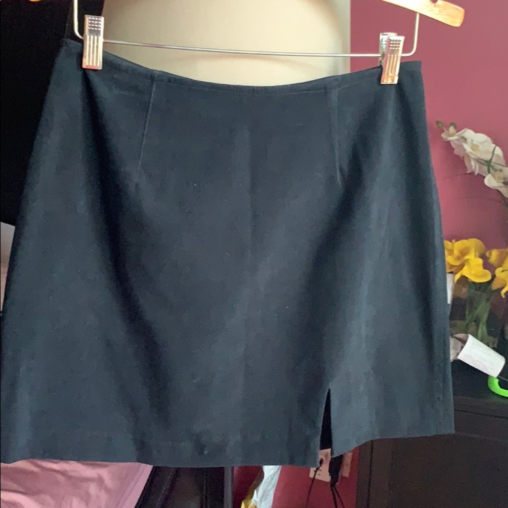 Black suede mini skirt size 7/8